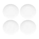 Porcelain Elips 6.25" x 5.5" Oval White Porcelain Plate (Set of 4)